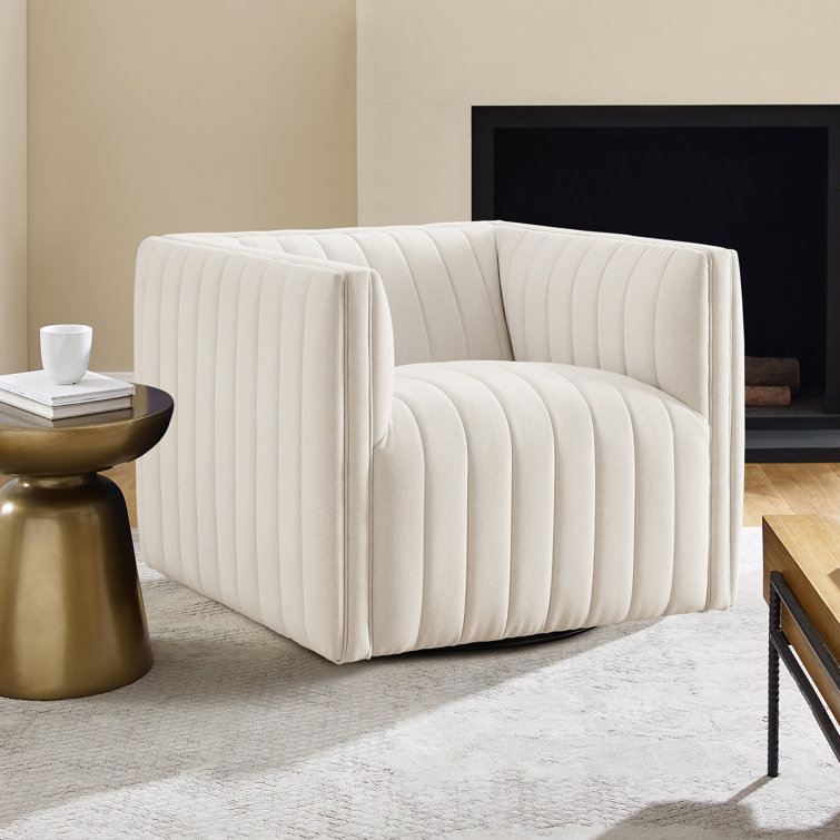 Tufted deals swivel armchair